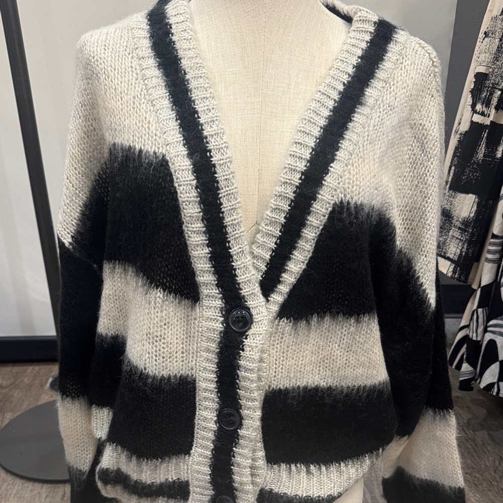 Steve Madden Black and White Women's Cardigan